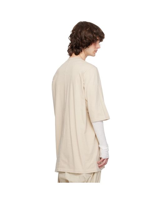Rick Owens Natural Temple Jumbo S/S T-Shirt for men