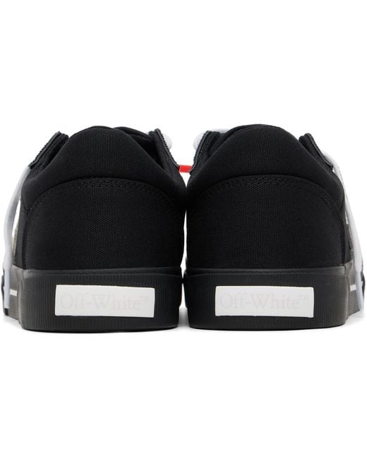 Off-White c/o Virgil Abloh Black Vulcanized Low Canvas Sneakers for men