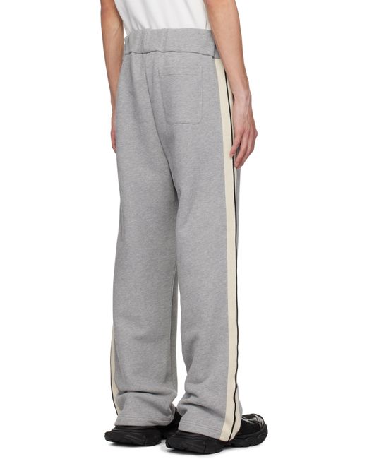 メンズ Palm Angels グレー Curved Logo スウェットパンツ Multicolor