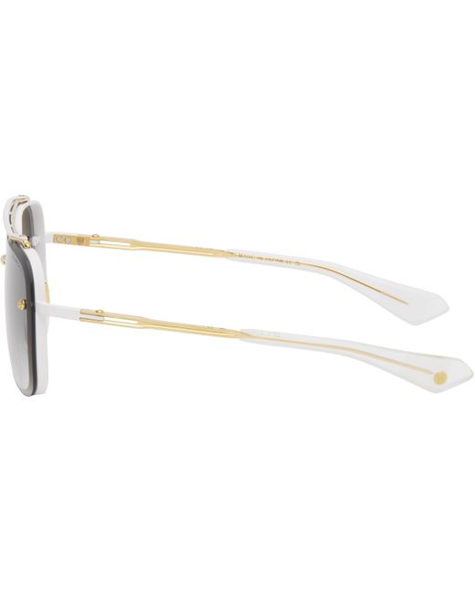 メンズ Dita Eyewear ホワイト＆ゴールド Mach-Six サングラス Black
