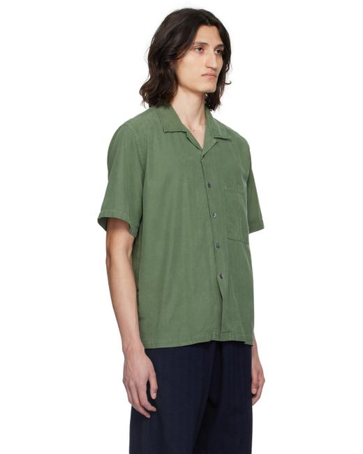 Universal Works Green Khaki Camp Ii Shirt for men