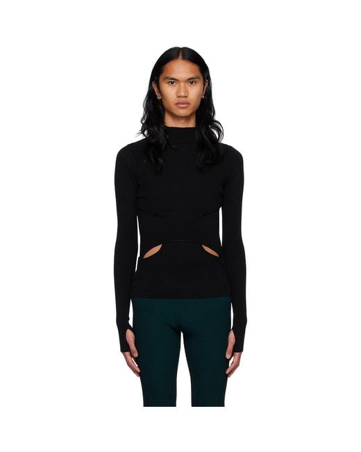 Dion Lee Black Interlink Turtleneck for men