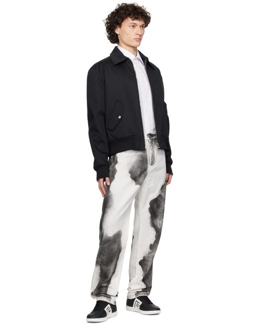 Jean Blanc À Imprimé Moon Et À Coupe Classique Balmain pour homme en coloris Black