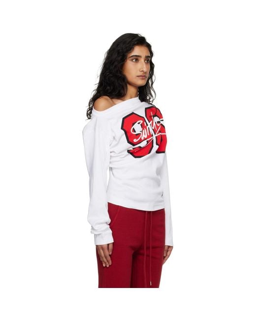 Vivienne Westwood Red '96 Switch' Long Sleeve Hebo T-Shirt