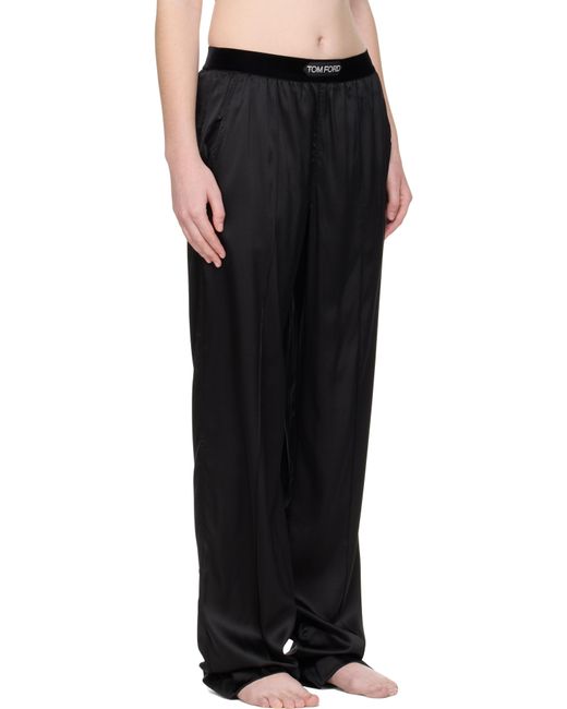 Pantalon De Détente Noir En Satin Extensible De Soie Tom Ford en coloris Black