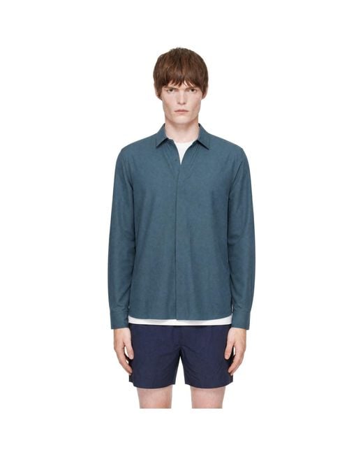 Veilance Blue Stema Ls Shirt for men