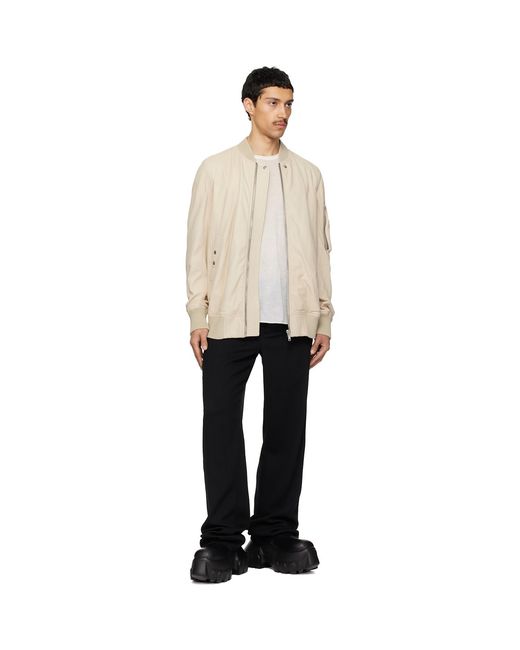 Rick Owens Natural Temple Classic Flight Jacket for men