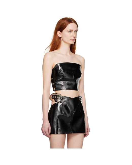 Aleksandre Akhalkatsishvili Black Ssense Exclusive Faux-Leather Camisole