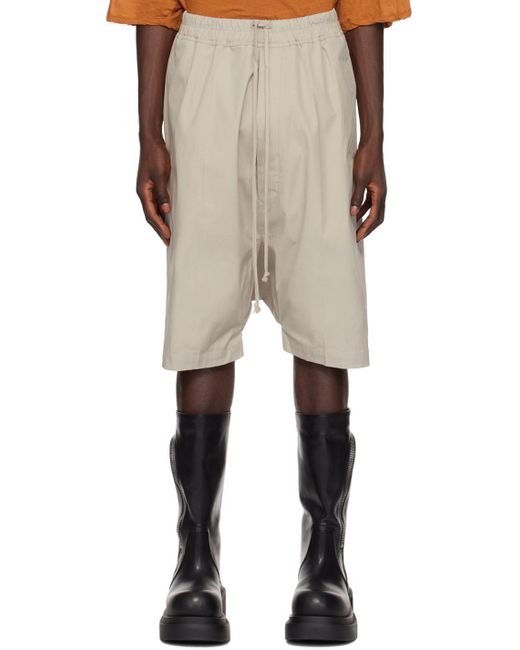 Rick Owens Natural Off-white Pods Shorts for men