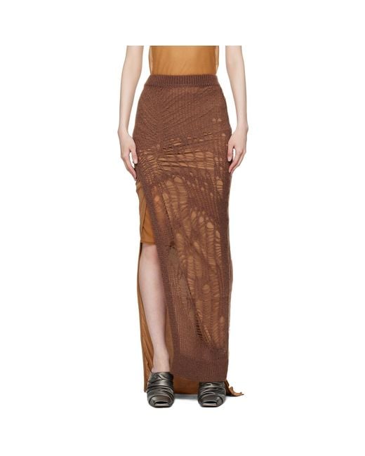 Rick Owens Multicolor Porterville Spider Ziggy Maxi Skirt