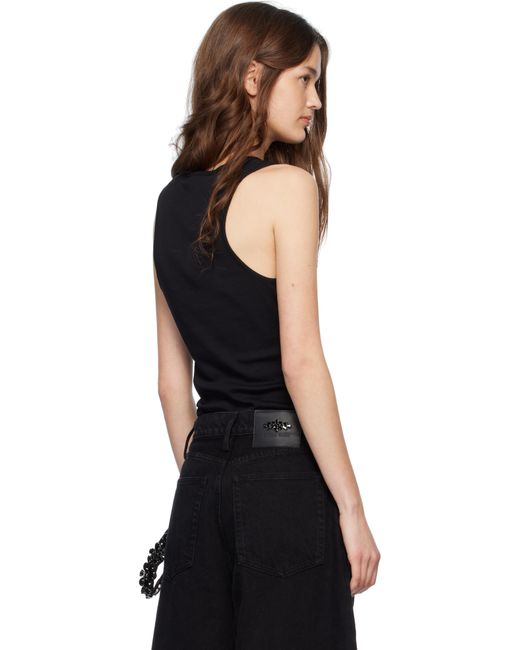 Simone Rocha Black Ruffle Frill Tank Top