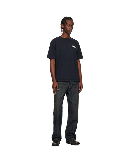 Rhude Black Ramatuelle Intl Racing T-Shirt for men
