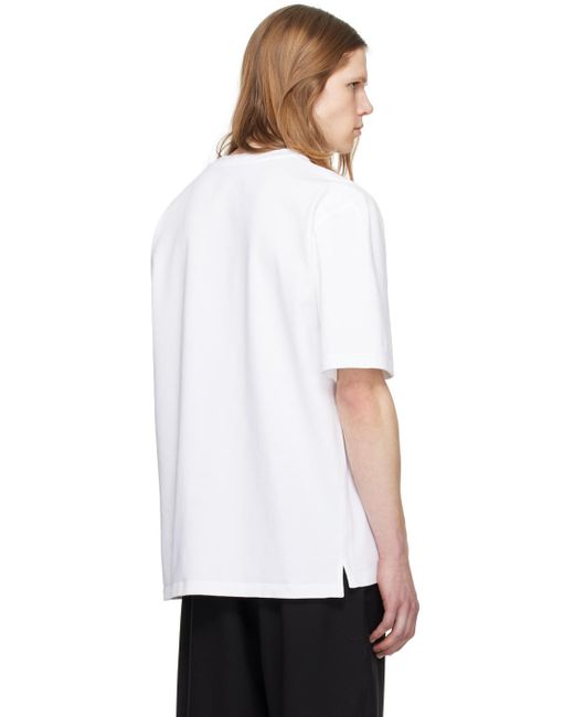 T-shirt blanc à appliqués à logo Marni pour homme en coloris White