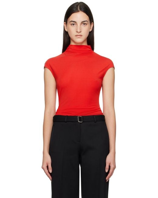 Paris Georgia Red Asymmetric T-Shirt