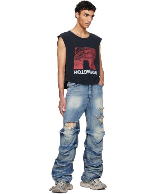 RIVINGTON roi Rebis R'Chon Muscle Tank Top in Black for Men