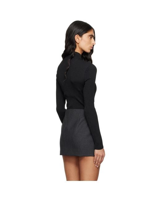 Givenchy Black Fine Rib '' Signature Bodysuit