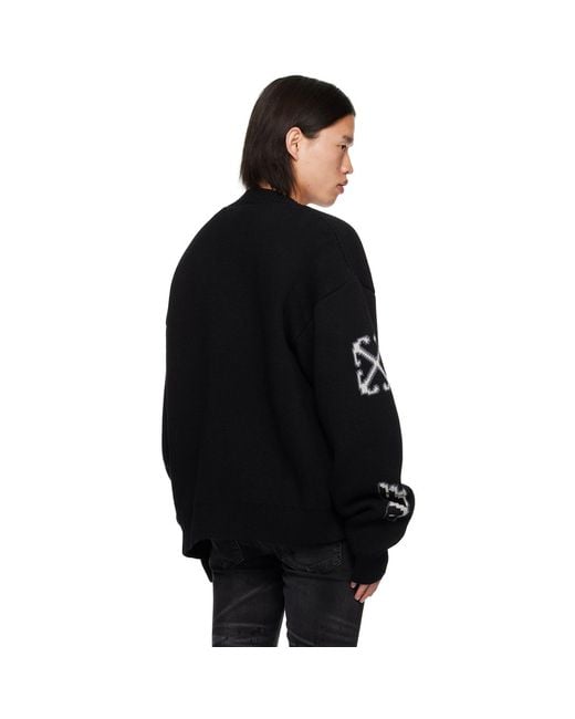 Off-White c/o Virgil Abloh Black Varsity Cardigan for men