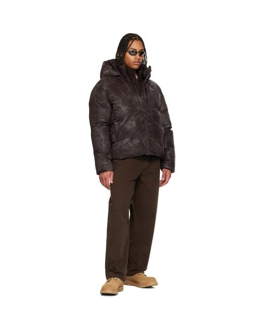 Dime Black Wavy Puffer Jacket for men