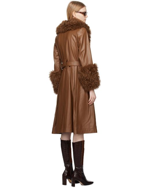 Saks Potts Black Foxy Shearling Coat