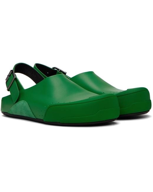 Marni Green Dada Sandals for men