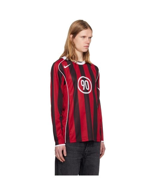 Nike Red Total 90 Dri-fit Long-sleeve Football Jersey for men