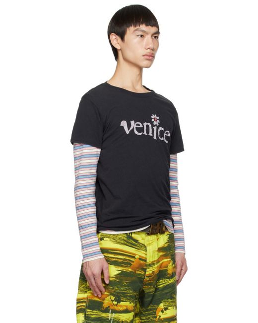 ERL Black 'venice' T-shirt for men