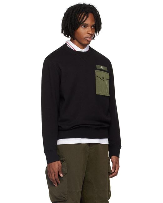 Moncler Black Pocket Sweatshirt for men