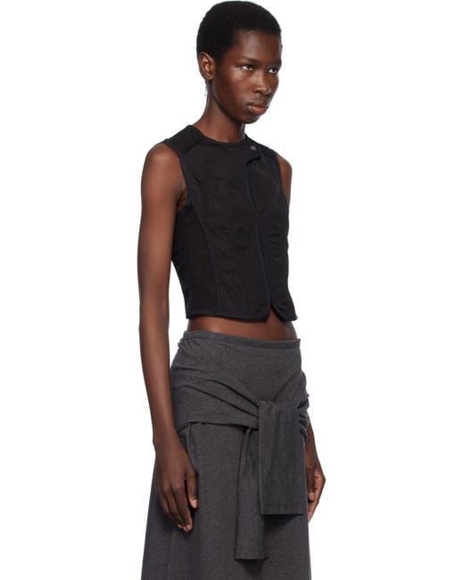 Our Legacy Black Poplin Corset Vest