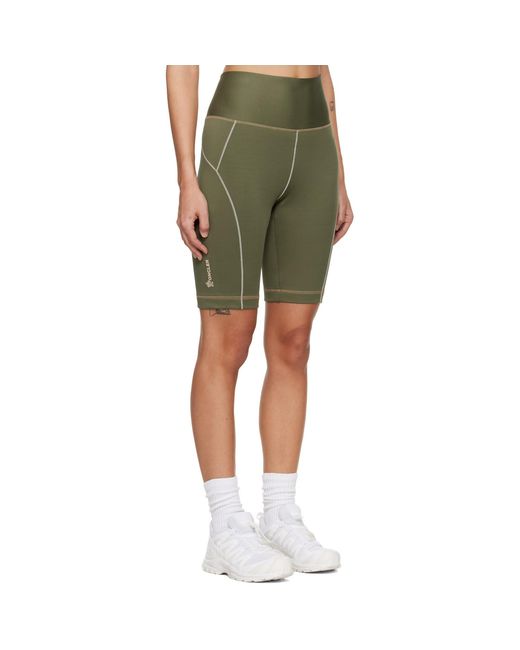 Moncler Green Khaki Polartec Sport Shorts