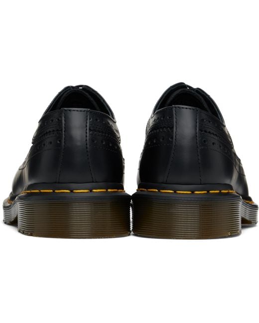Dr. Martens Black 3989 Stitch Smooth Leather Brogues for men