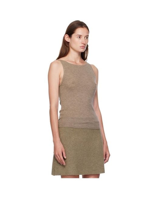 Lisa Yang Multicolor Taupe Lynette Tank Top