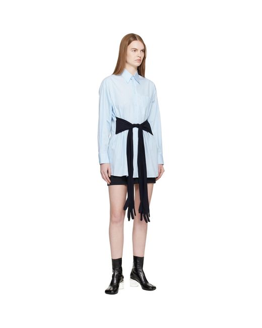 MM6 by Maison Margiela Black Cotton Poplin Shirt
