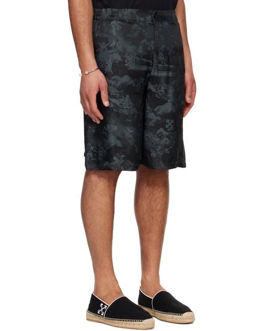 メンズ Off-White c/o Virgil Abloh ブラック ジャカード フレスコ ボウリング ショートパンツ Black