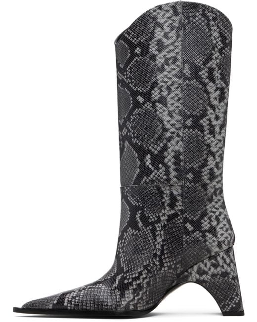 Coperni Black Bridge Cowboy Tall Boots