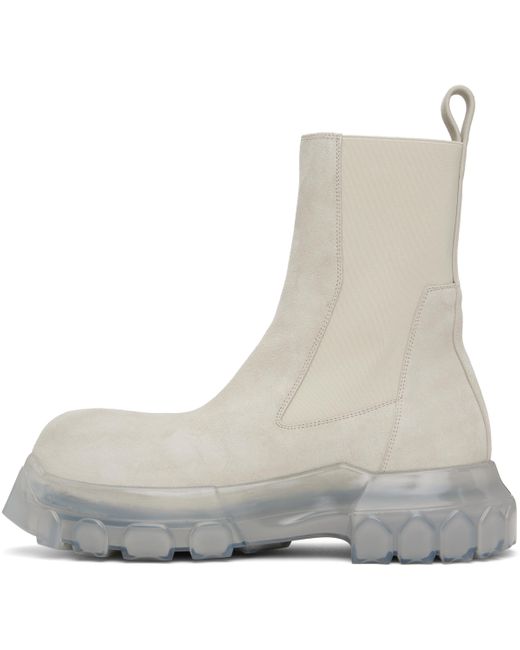 メンズ Rick Owens グレー Hollywood Beatle Bozo Tractor チェルシーブーツ Gray