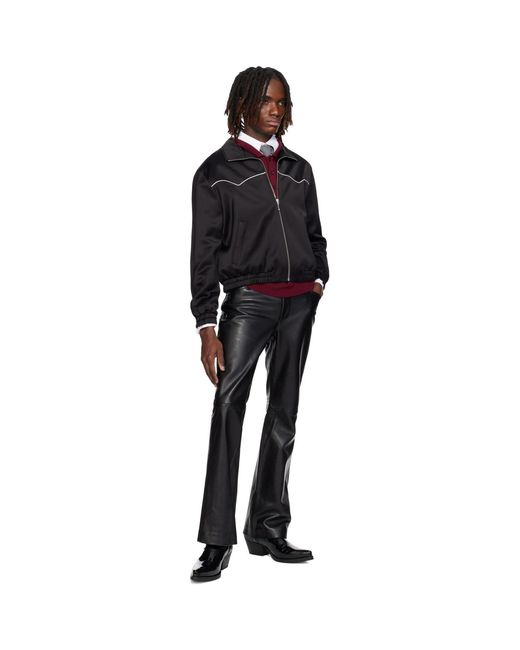 Ernest W. Baker Black Western Track Jacket for men