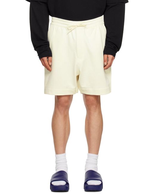 Y-3 Black Off-white Drawstring Shorts for men
