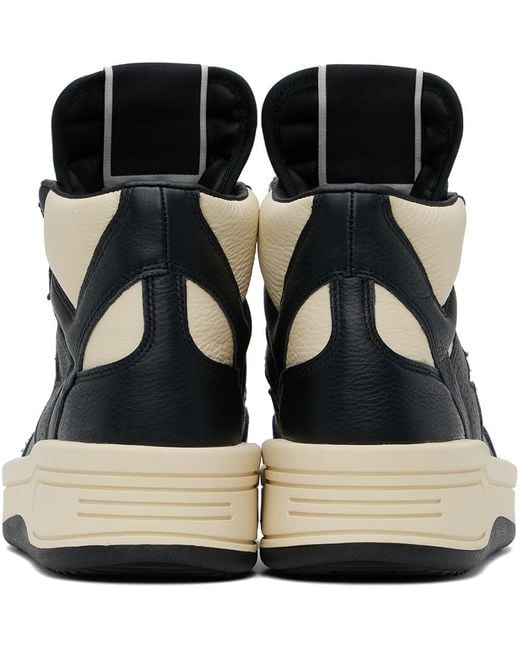 Rick Owens Black X Converse Turbowpn Panelled Leather Sneakers for men