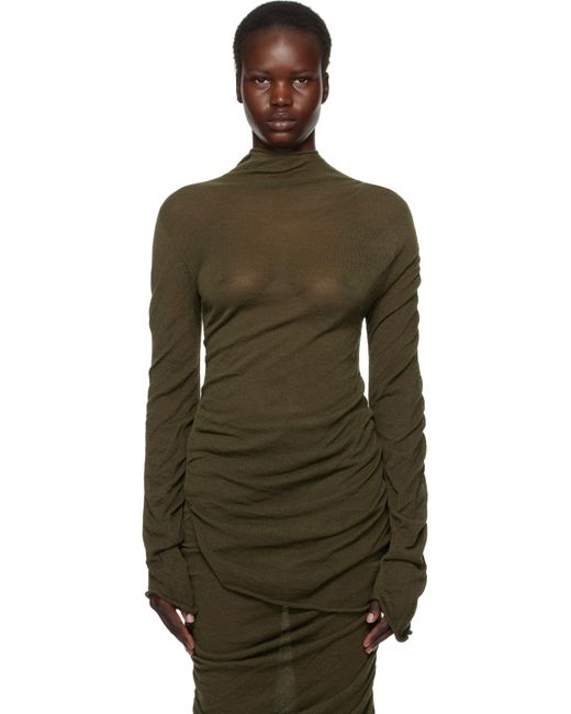 Issey Miyake Green Ambiguous Wool Sweater