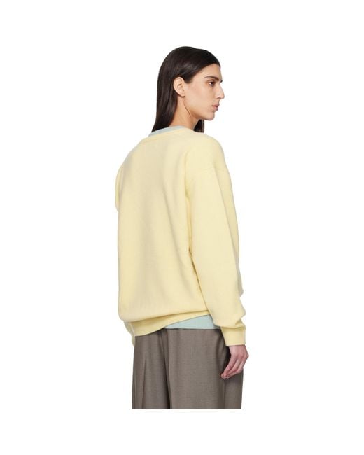 Ssstein Natural Pure Cashmere Knit V Neck Ls Sweater