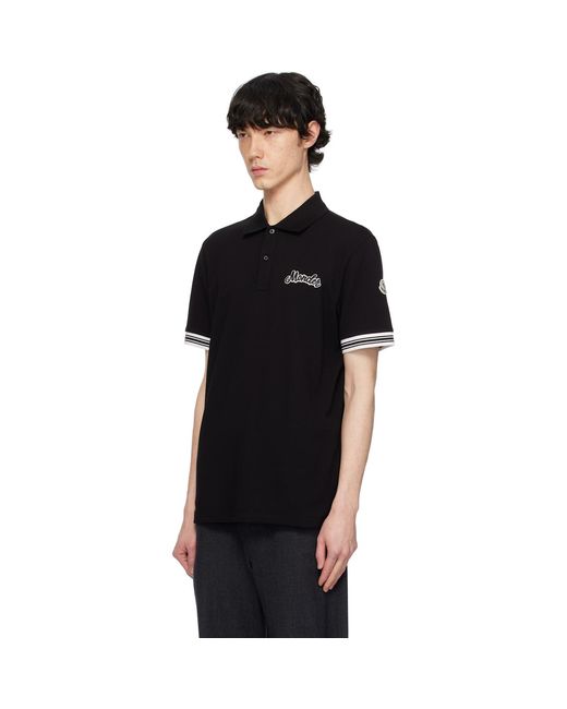 Moncler Black Archivio Ss Polo for men