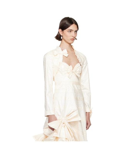 Super Yaya White Ssense Exclusive Bridal Capsule Bolero Cardigan