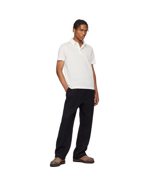 Moncler White Archivio Ss Polo for men