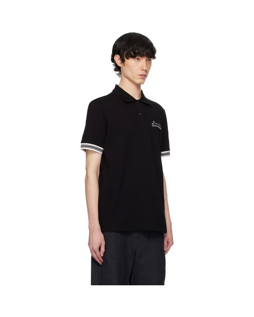 Moncler Black Archivio Ss Polo for men