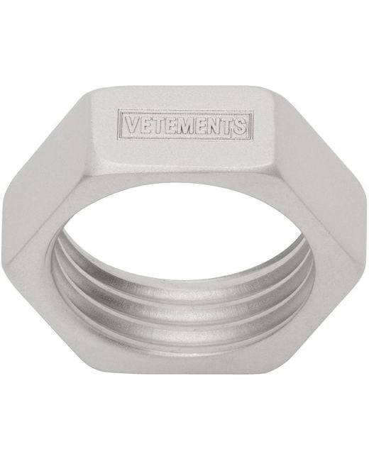 Vetements Metallic Thin Nut Ring for men