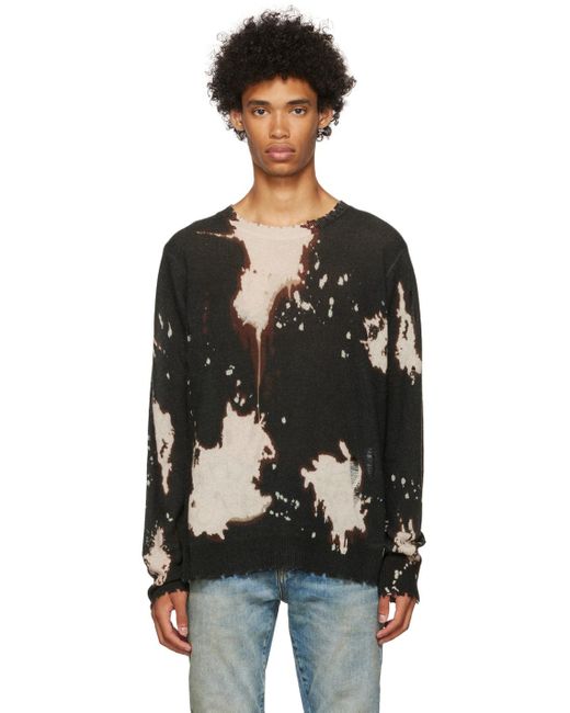 r13 bleached distressed sweater