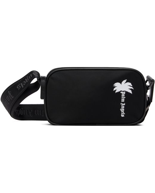 Palm Angels Black Tree Logo Crossbody Bag for men