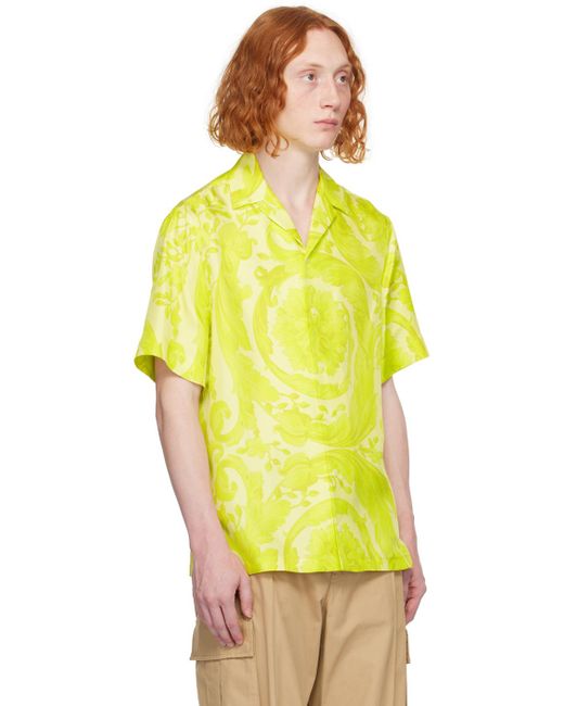Versace Yellow Barocco Shirt for men