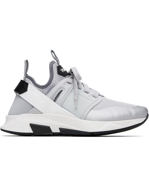 Tom Ford Black Neoprene Suede Jago Sneakers for men