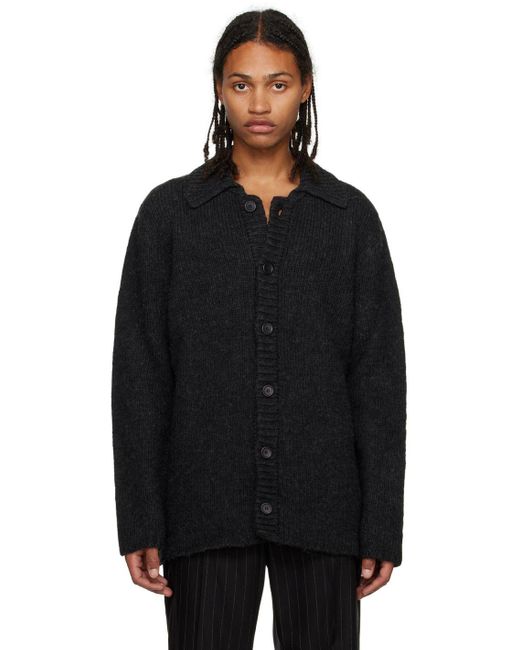 Our Legacy Black Drop Shoulder Cardigan for Men | Lyst